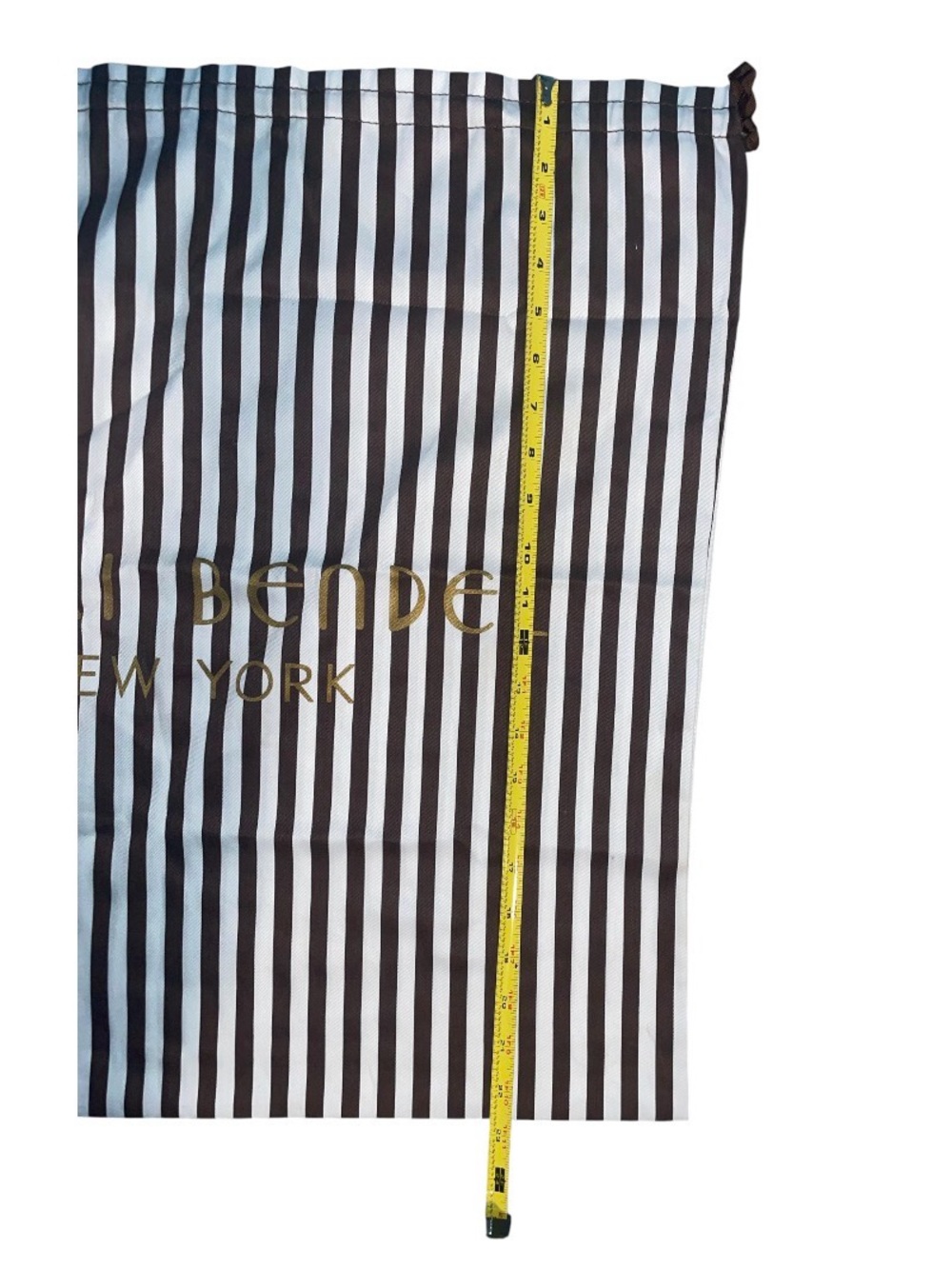 henri bendel Brown and White Striped Logo Dust Bag - Picture 6 of 6